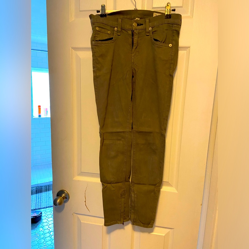 Olive Green Rag and Bone Skinny Jeans